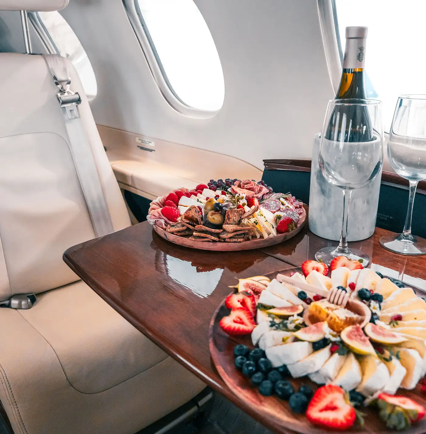 charcuterie boards private jets